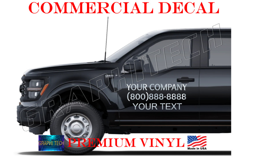 Truck Company Door Decals Set of 2 Custom Business Information USA ORACAL 651
