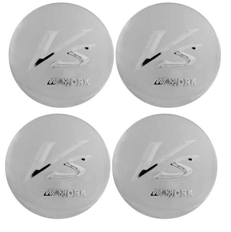 Silver 4x56mm For Vs Work Wheel Center Stickers Hub Stickers Rim Stickers