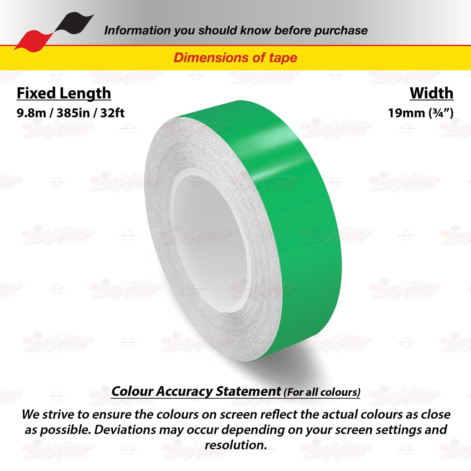 GREEN 3/4″ 19mm Roll PIN STRIPE Car Striping Trim Line TAPE Decal Vinyl Sticker