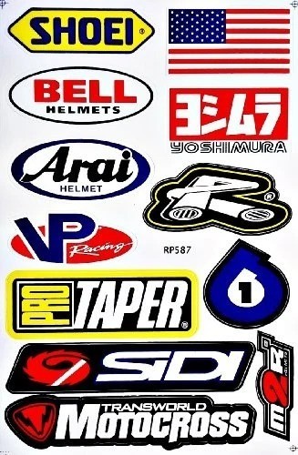 Dirt Bike Motorcycles Supercross Motocross ATV Lot 6 vinyl decals stickers D6015