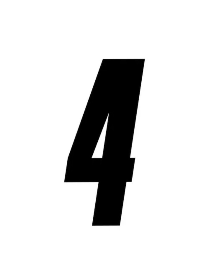 Racing Number #4 Motorcycle Vinyl Decal Sticker you choose size and color