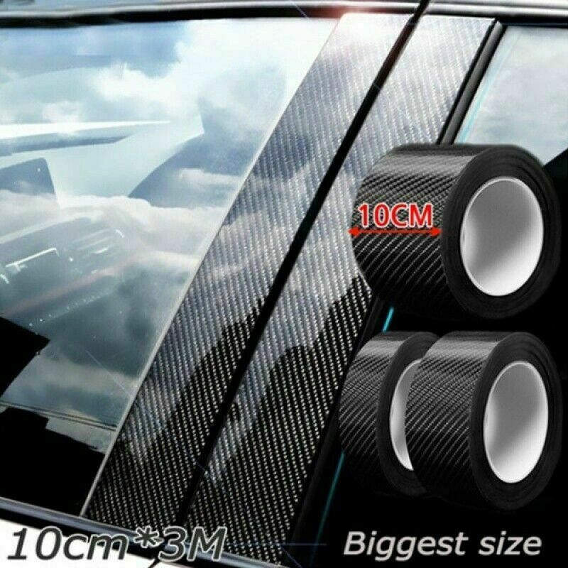Carbon Sticker Fiber Protector Sill Scuff Cover Anti Scratch Strip Car Door Body