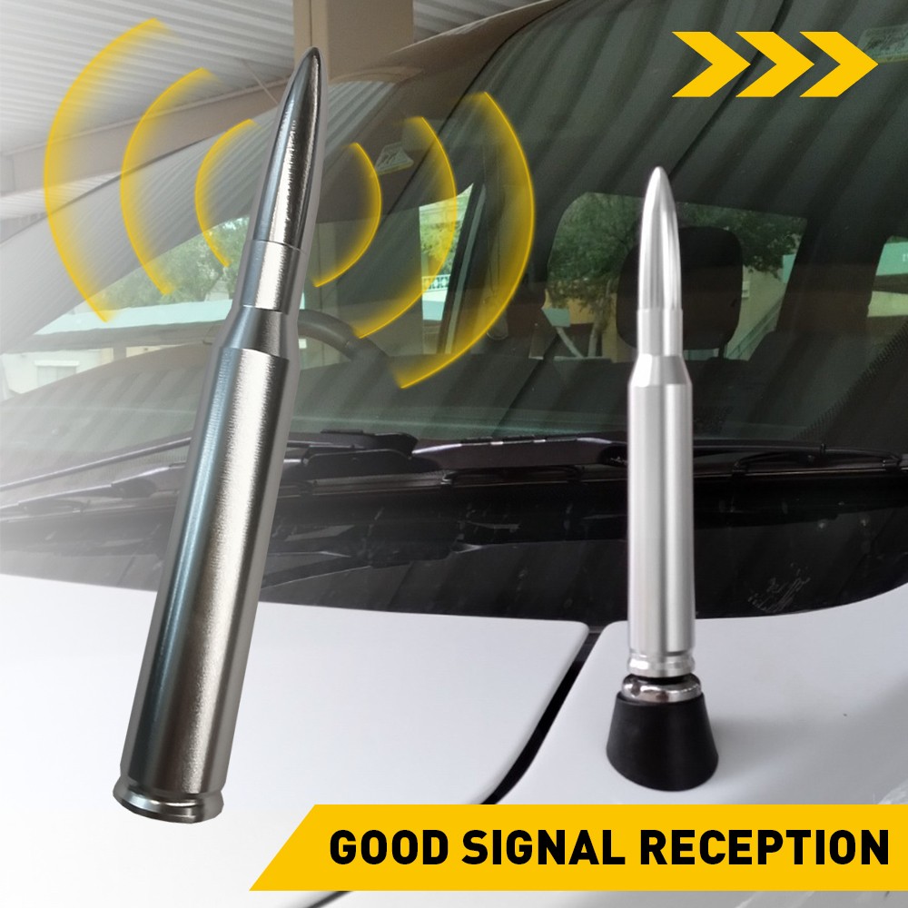 Chrome BULLET ANTENNA CAL 50 for CHEVROLET SILVERADO SIERRA 1500/2500/3500/GMC