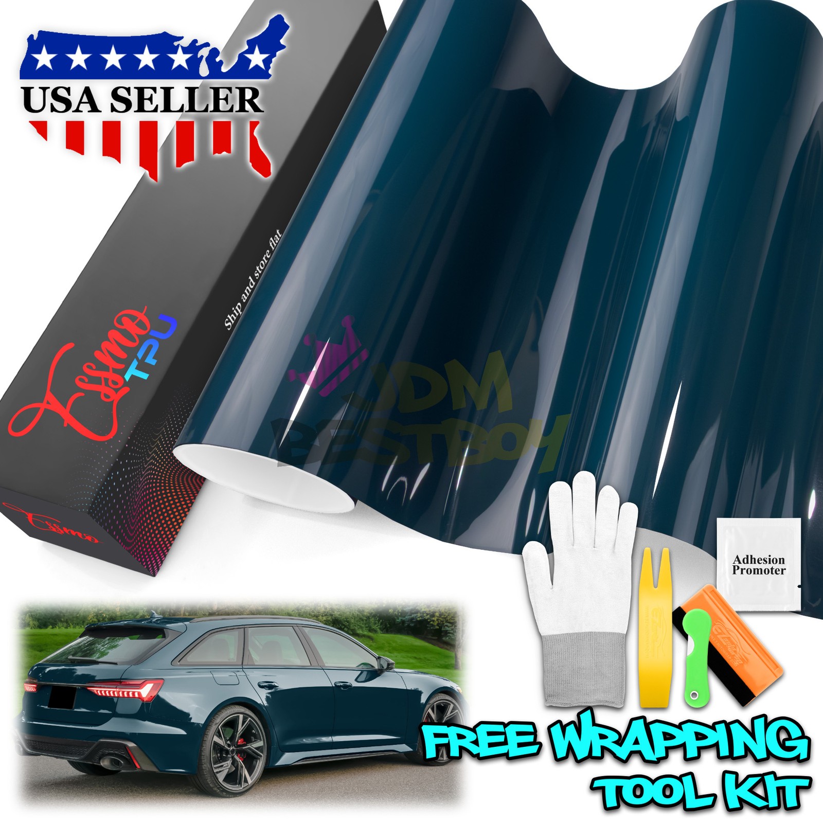 TPU Color Gloss Iron Ore Green PPF Paint Protection Film Dry Wet Auto Vinyl Wrap
