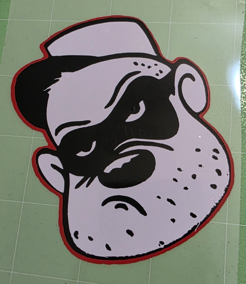 Goof Troop Burglar Vinyl Decal Sticker Multicolor Red, Black and White 1 of1