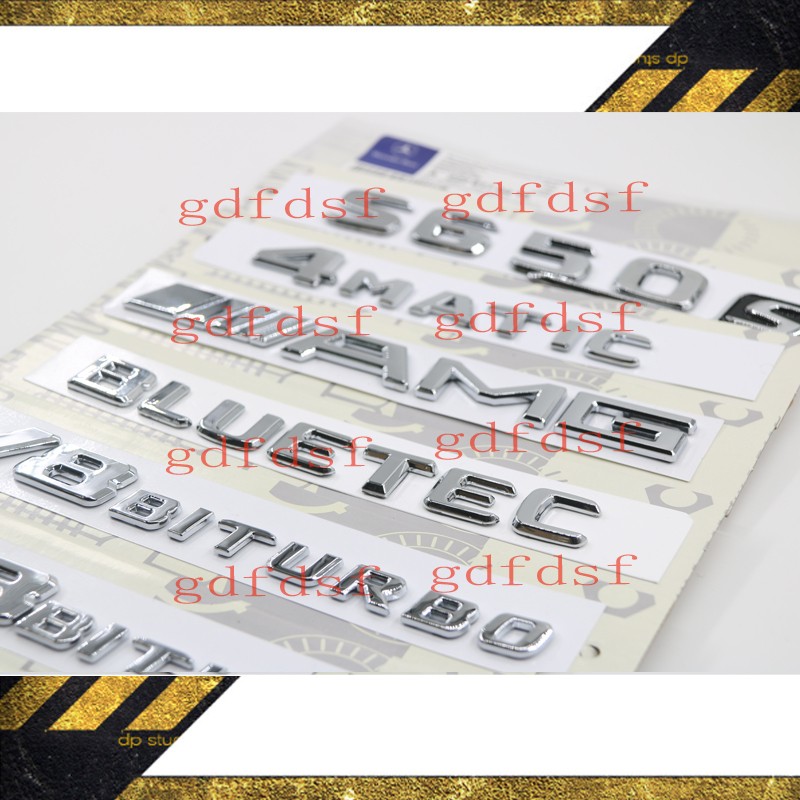 Chrome Rear Trunk Fender Emblems Badges for X118 CLA35 AMG TURBO/4matic 2019+