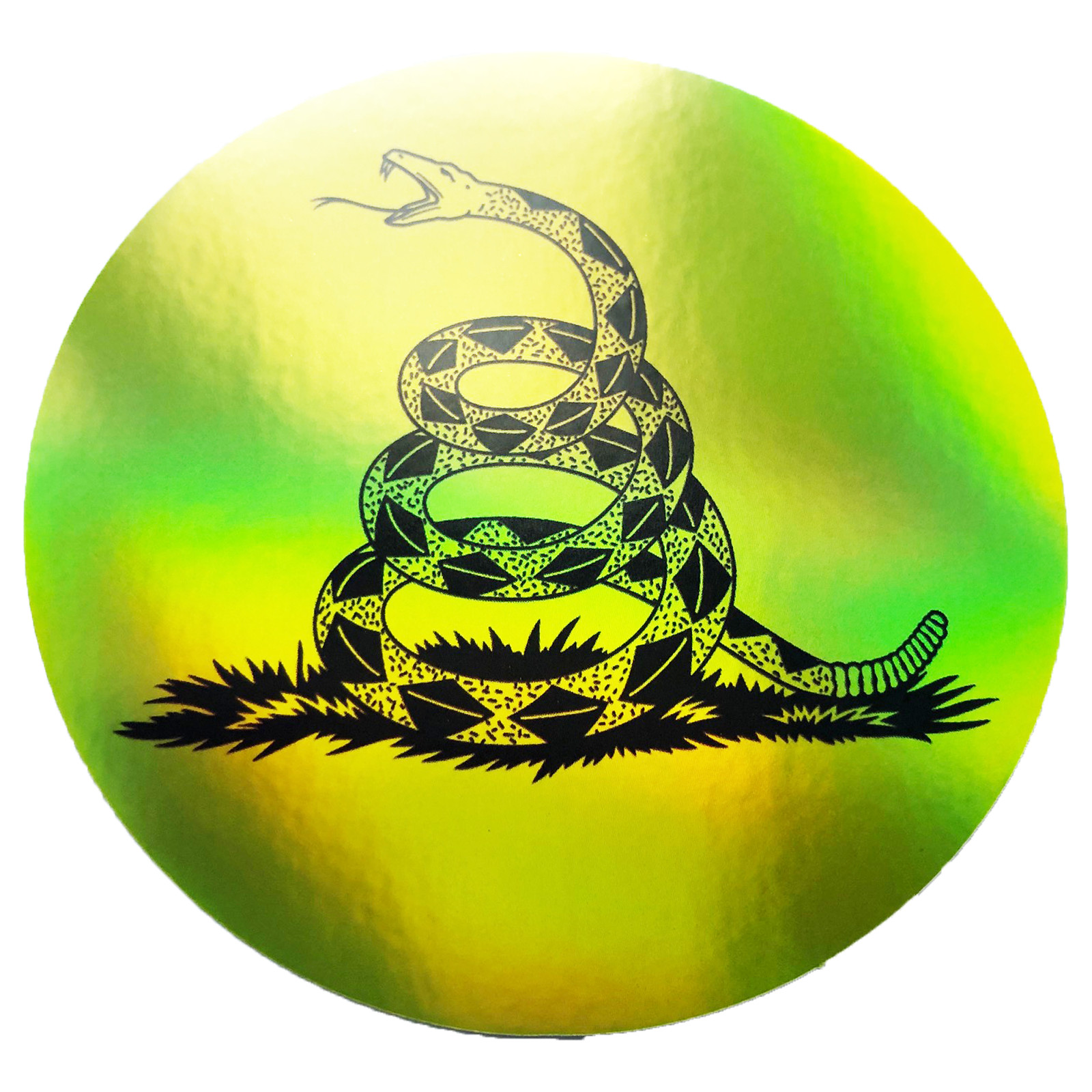 2x Shiny Dont Tread On Me NRA Gadsden Flag Stickers Reflective Second Amendment