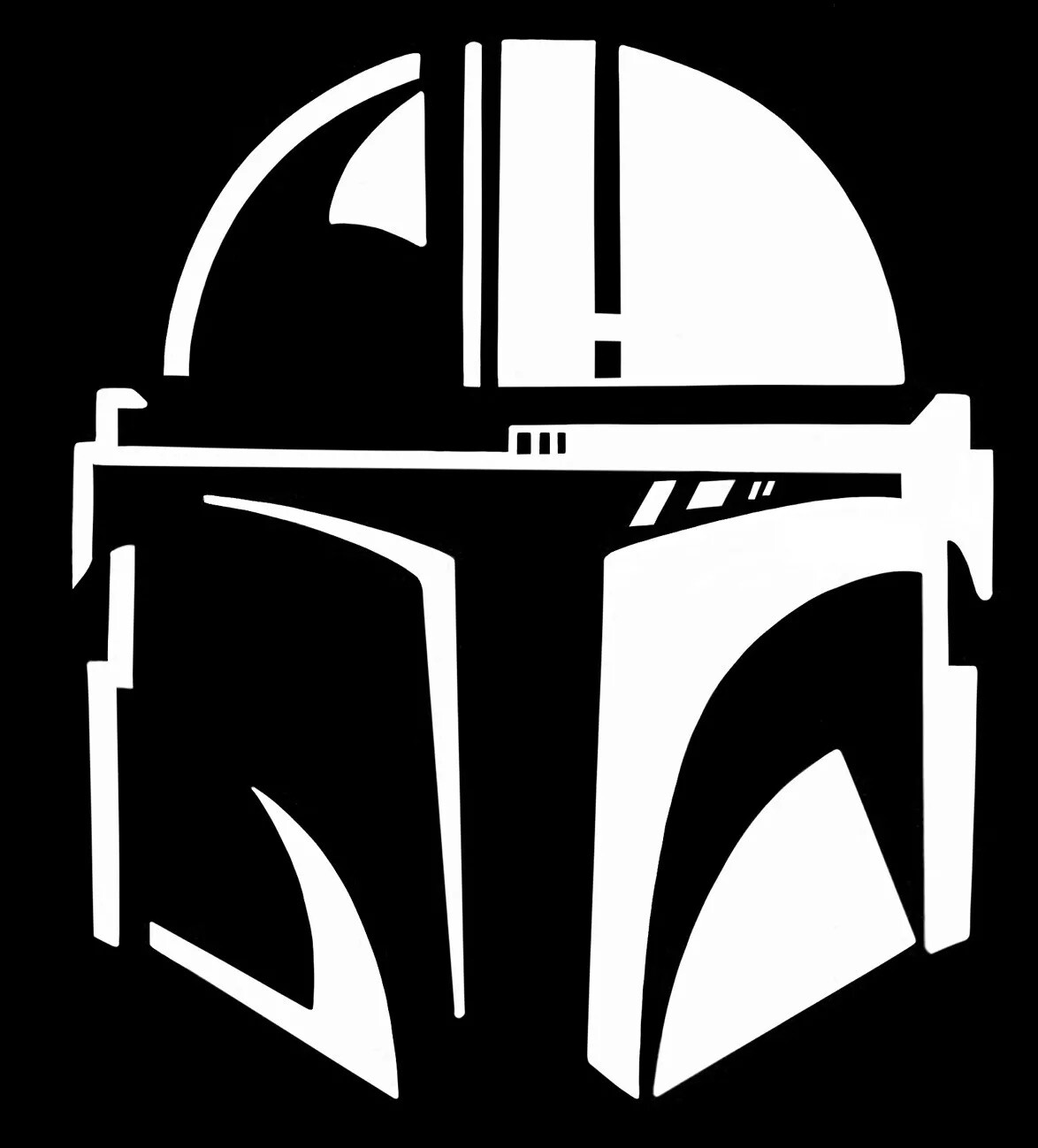 Mandalorian Helmet Star Wars Custom Car Truck Window Premium Vinyl Decal