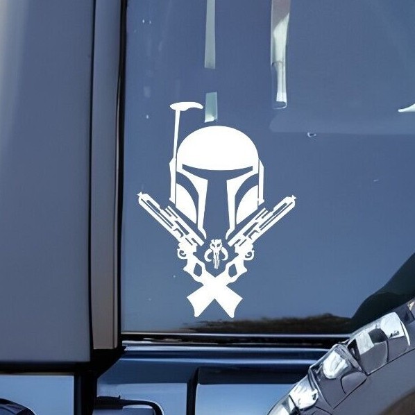Boba Fett Vinyl Decal for Car, Truck, or Window – Star Wars Mandalorian