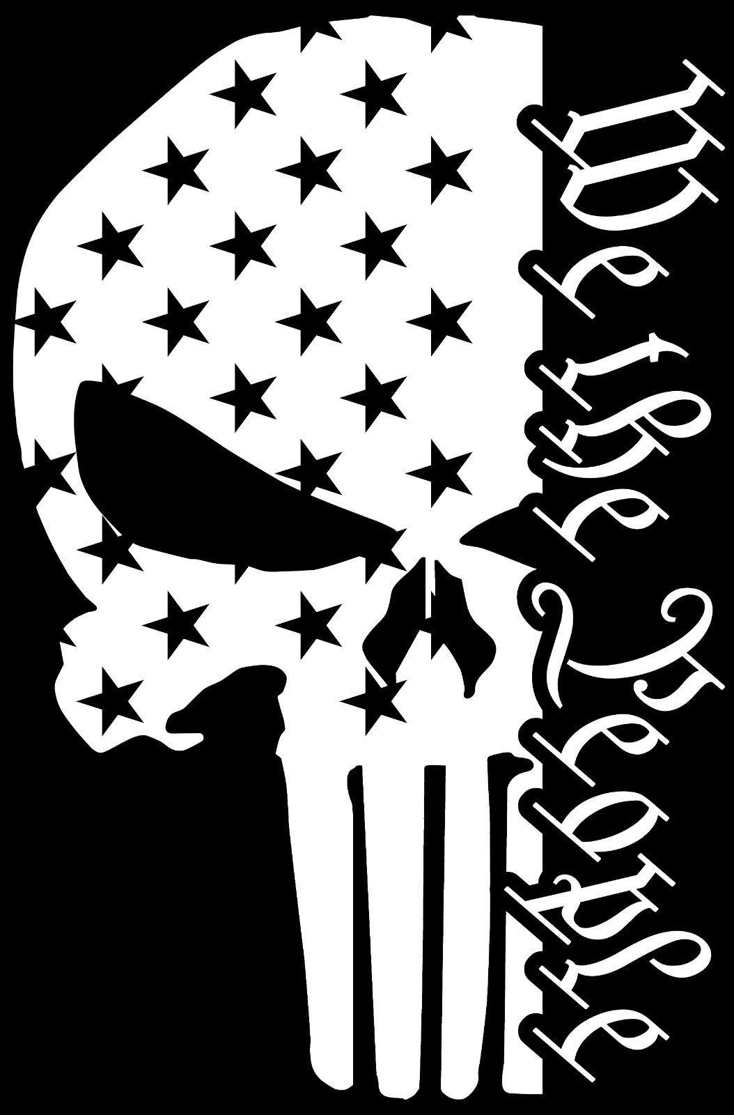 Punisher Skull We the People Patriotic Vinyl Decal Multiple Colors and Sizes