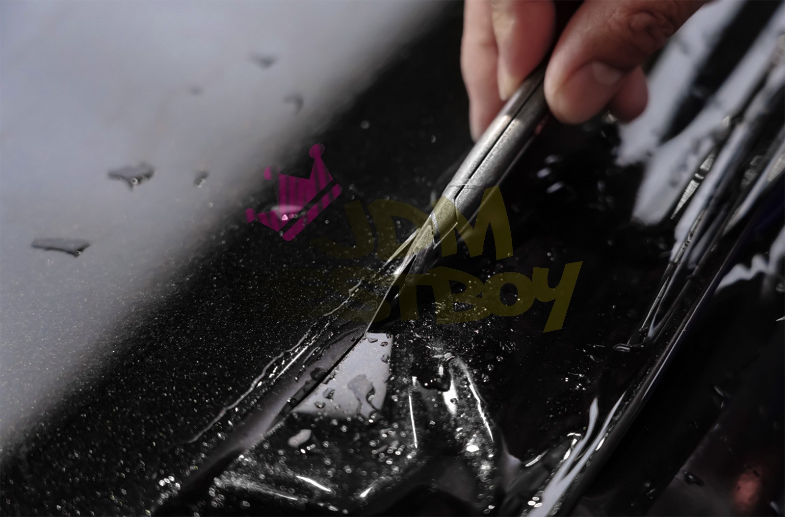 4″x8″ Sample PPF Paint Protection Film Gloss Black Silver Metallic Scratch Free