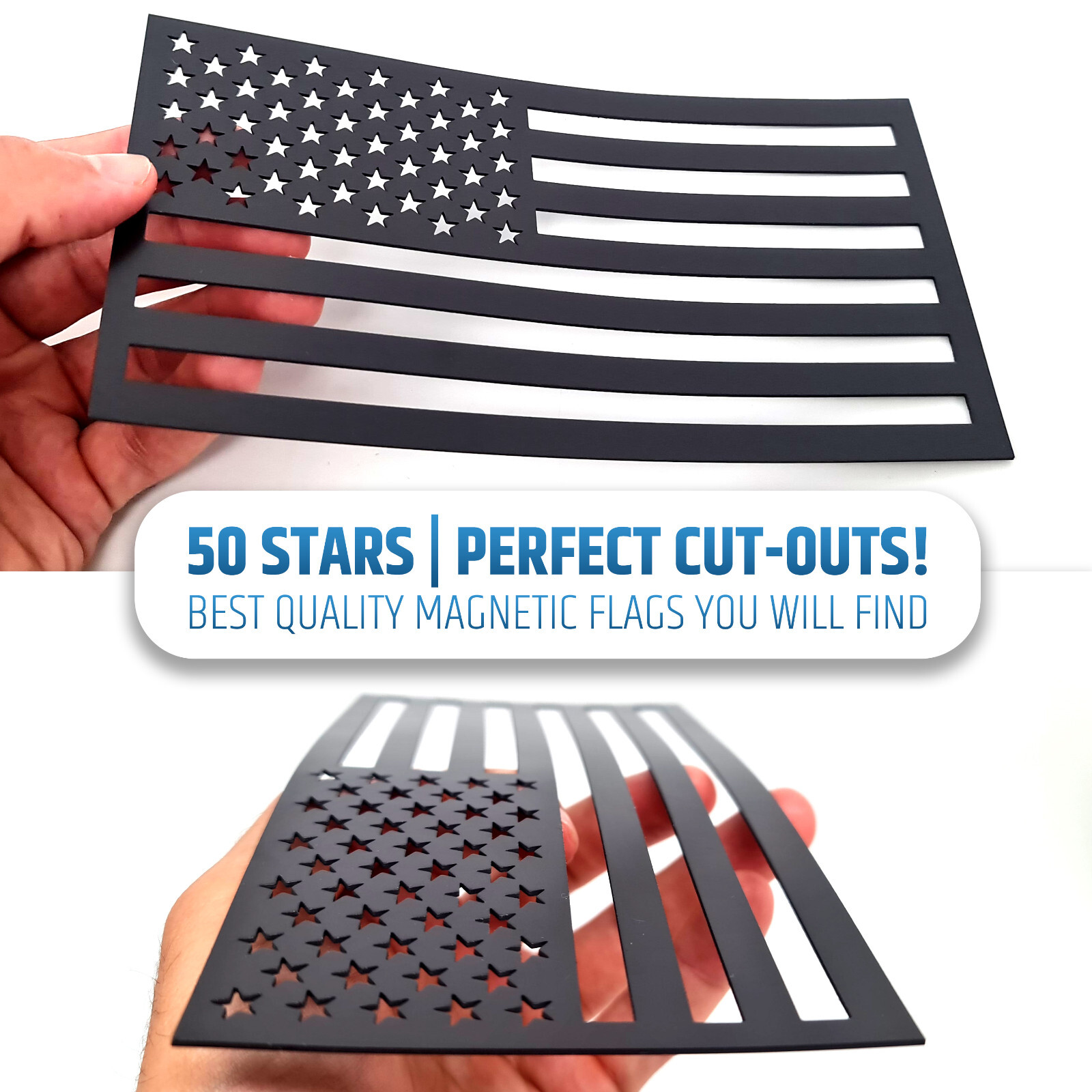 Premium American Flag Magnets for Trucks and Cars (3 Pack) + Bonus Reverse Flag