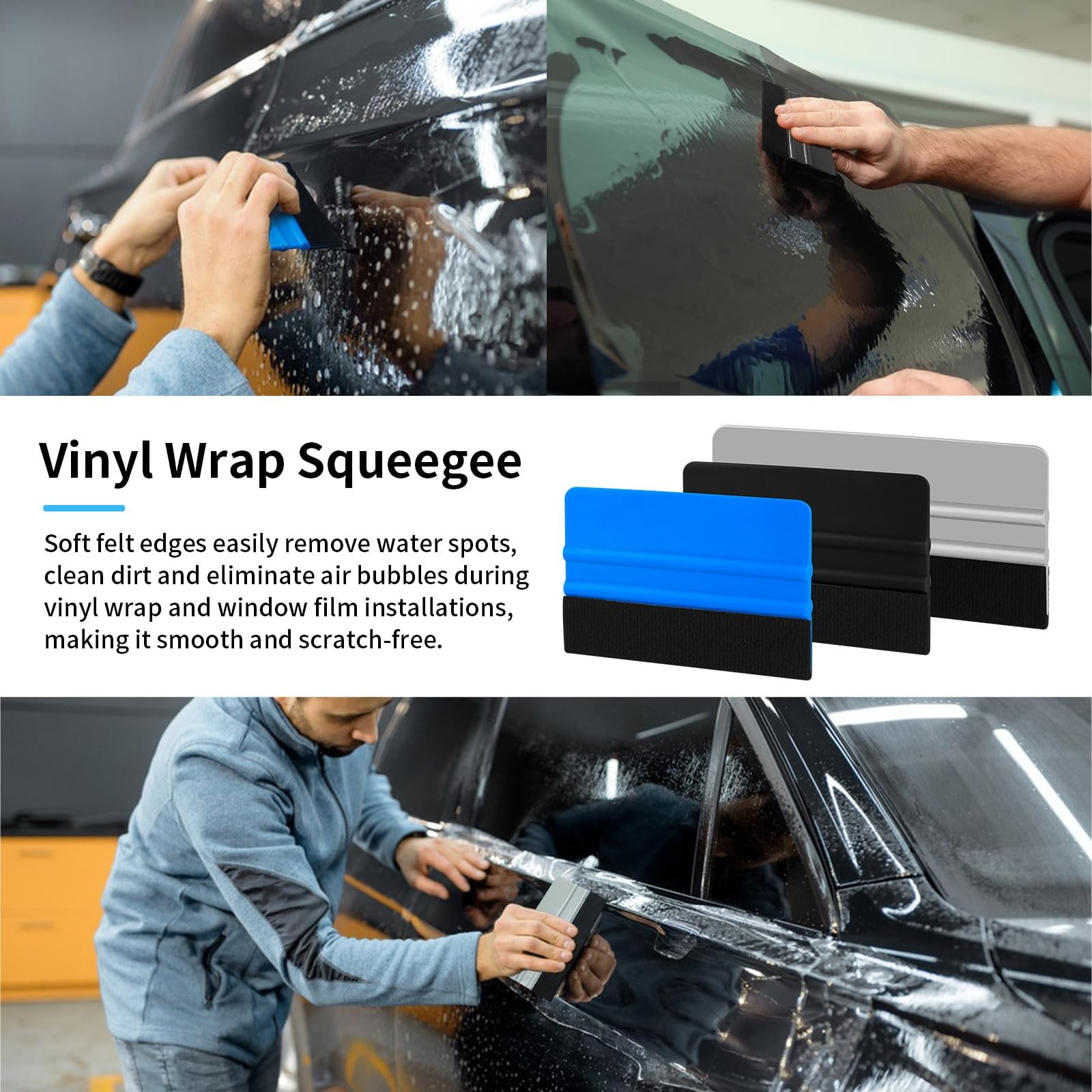 Arayker 27 Pcs Car Vinyl Wrap Applicator Tool Kit Vehicle metallic