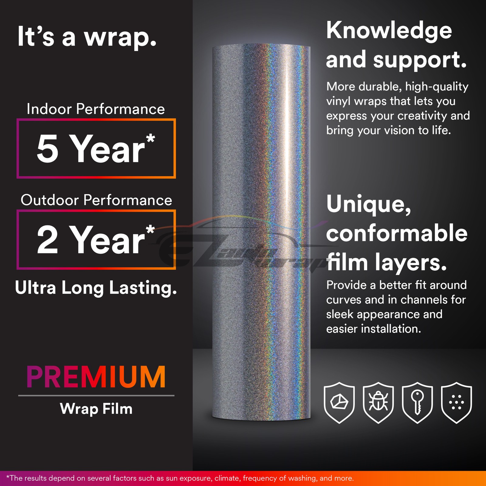 Laser Flip Gloss Metallic Glossy Rainbow Holographic Vinyl Wrap Air Release
