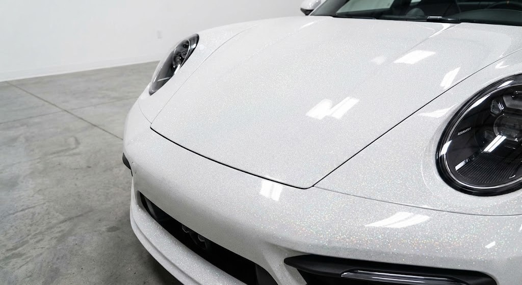 Pearl White Gloss Metallic Glitter Vinyl Film Wrap Sticker Decal Air Bubble Free
