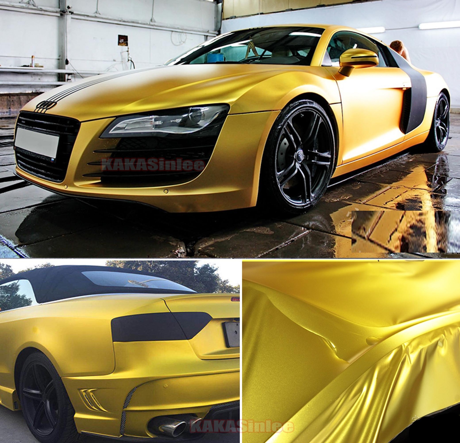 Full Car Wrap Flexible Decal Metallic Satin Matte Chrome Vinyl Trim Sticker HDUS