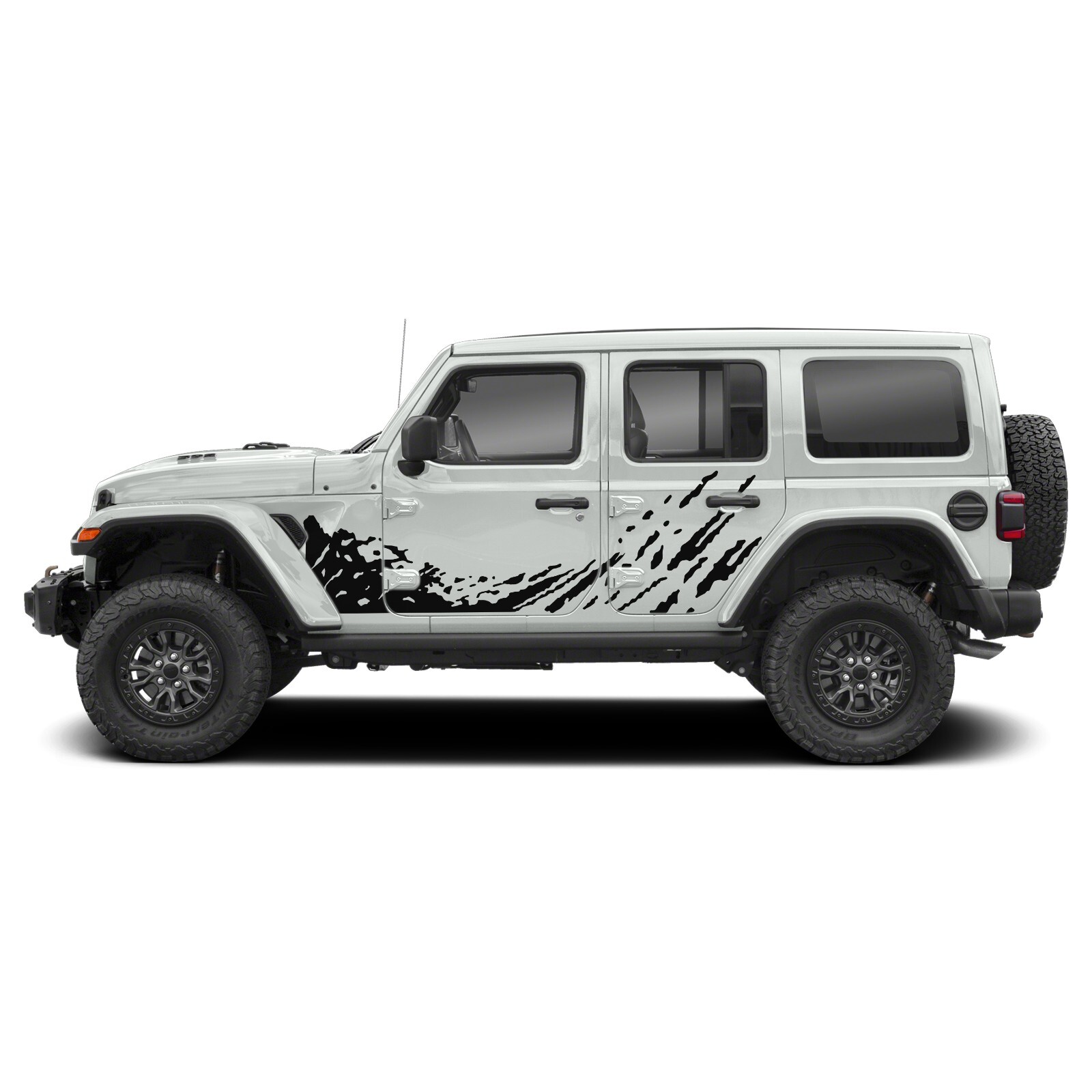 Lower door mud splash graphics stickers decal compatible with Jeep Wrangler