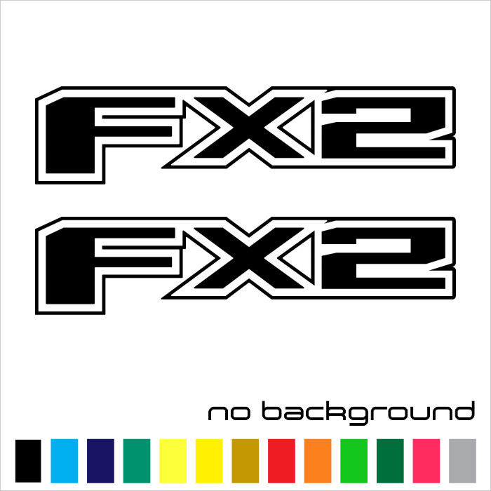 2x FX2 Sticker Vinyl Decal – Truck Off Road Bed Side F150 F250 Offroad 4×2 Car