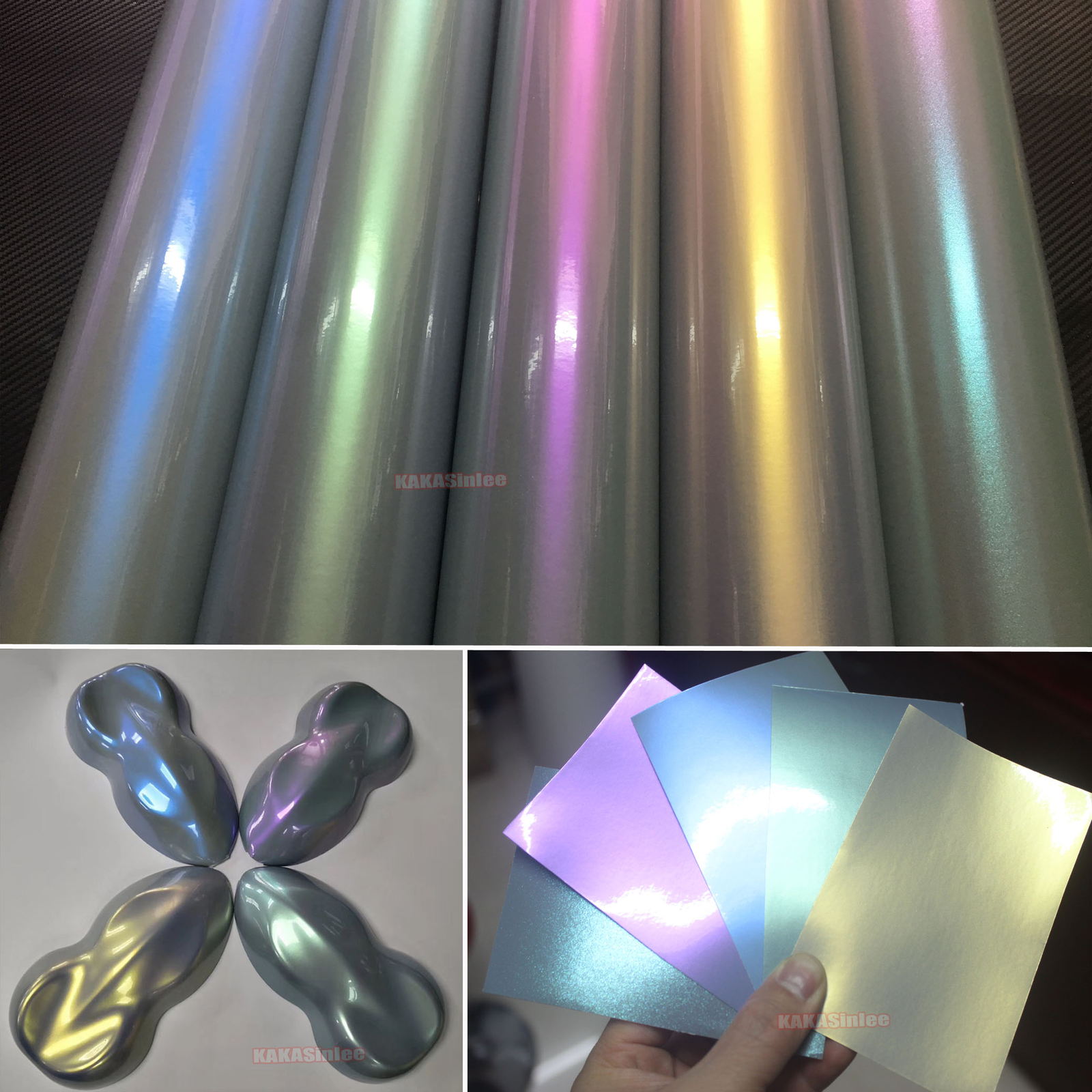 Air Release Grey Chameleon / Pearl Metallic Satin Full Car Vinyl Wrap Sticker US