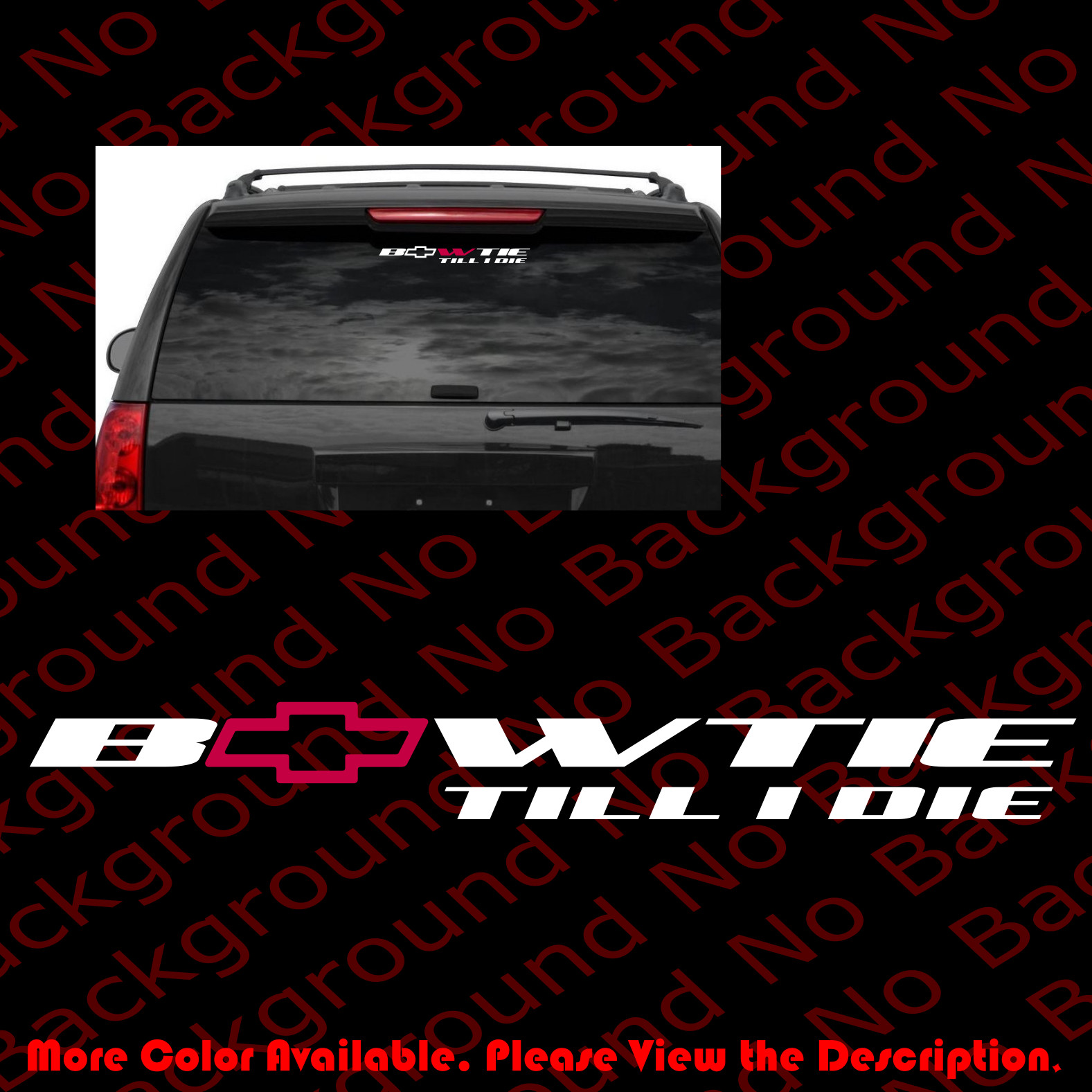LARGE Bowtie Bow Tie Till I Die Window/Vinyl DIE CUT Windshield Decal RC106
