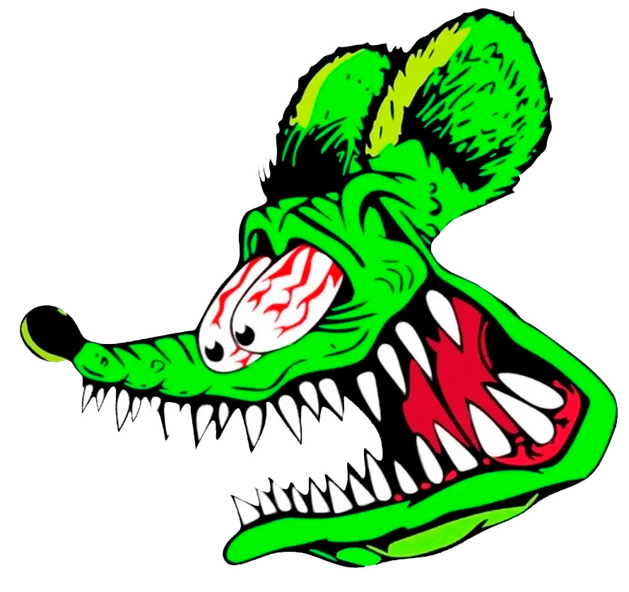 Rat Fink Hot Rod RAT FINK MOTORCYCLE STICKER VINTAGE RACING