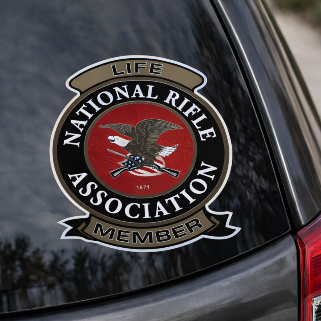 NRA Life Member Patch Logo Guns Decal Replica Stickers 1 Pair p23 Same Day Ship