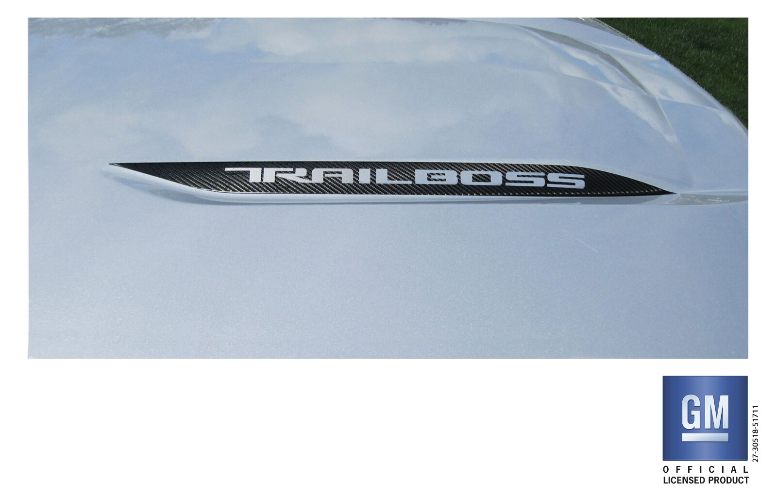 2019 20 21 22 Chevy Silverado Z71 TRAIL BOSS Carbon Fiber Hood Spears Decals (2)