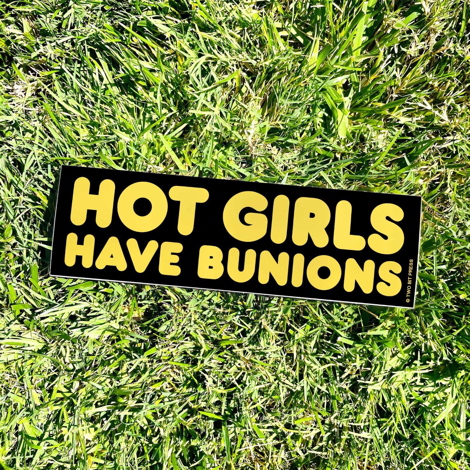 Hot Girls have BUNIONS Bumper Sticker – Funny Gen Z Meme Vintage Style Vinyl 80s