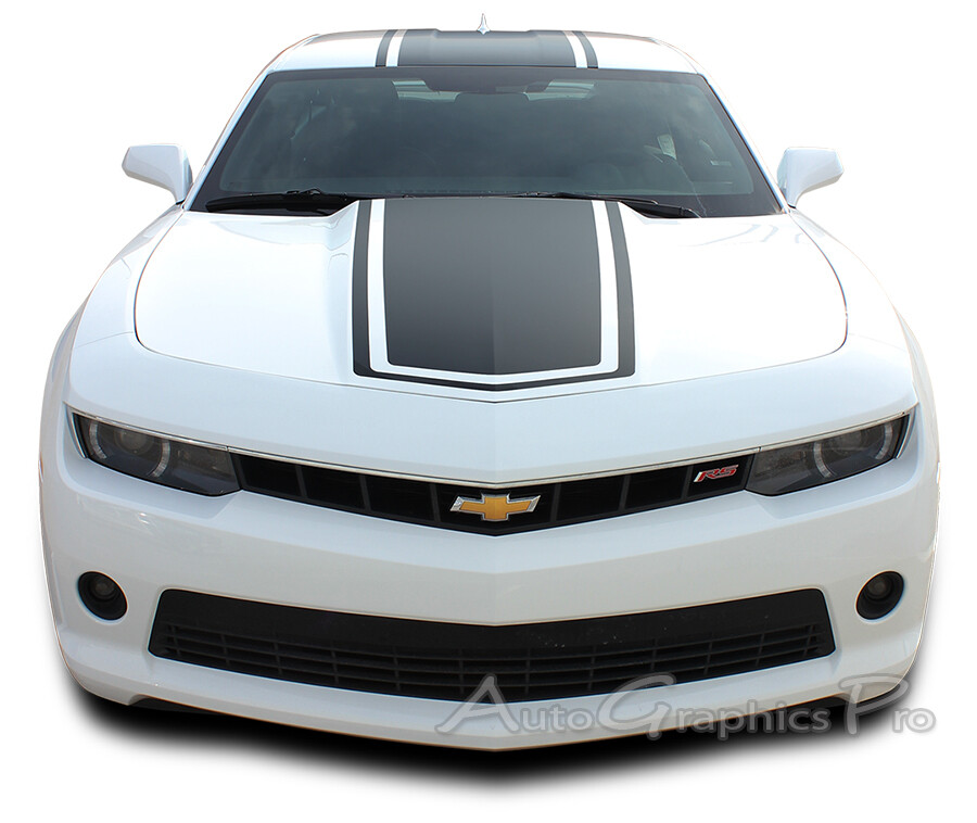 Wide Center Middle Hood Racing Rally Stripes Vinyl Pro 3M Decal for 2014 Camaro