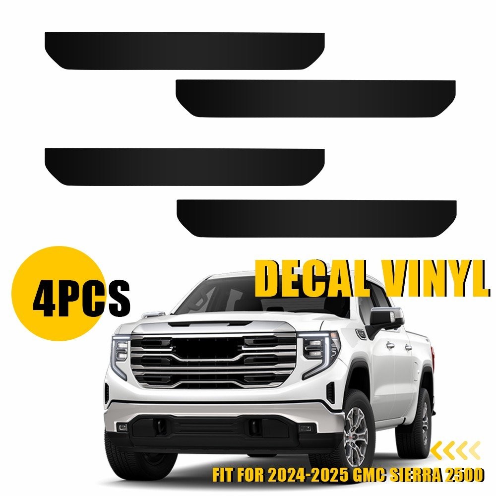 4X Side Marker Light PreCut Film Tint For 2024-2025 GMC Sierra Adhesive Backs