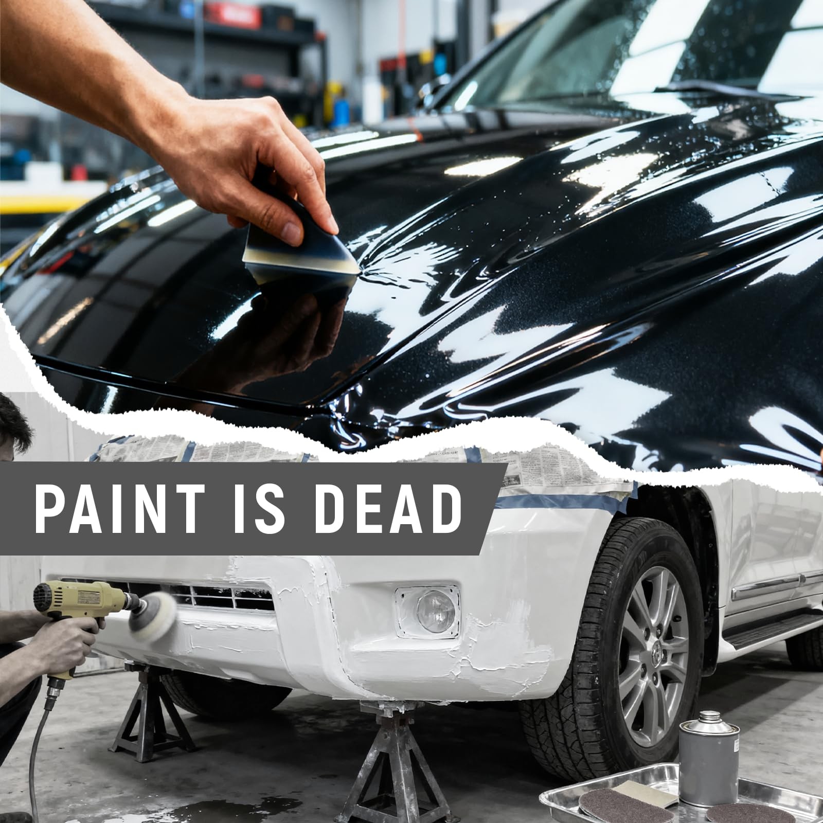 RockRose 2026 Ultra Gloss Black Vinyl Wrap for Cars 12 IN x 5FT,