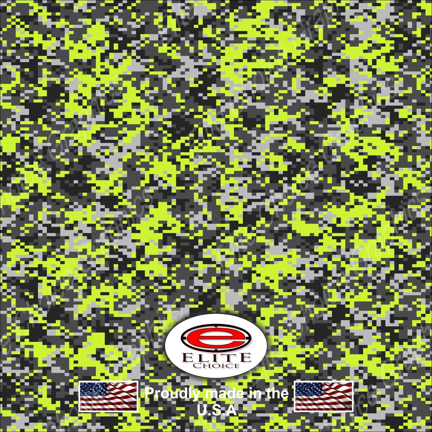 Digital Camo Yellow Wrap Vinyl Truck Camo Car SUV Real Camouflage 52″x6ft