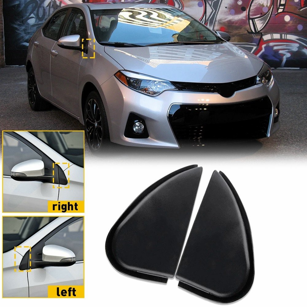2/Car Side Mirror Corner Triangle Cover Trim Fits For Toyota Corolla 2014-201 N