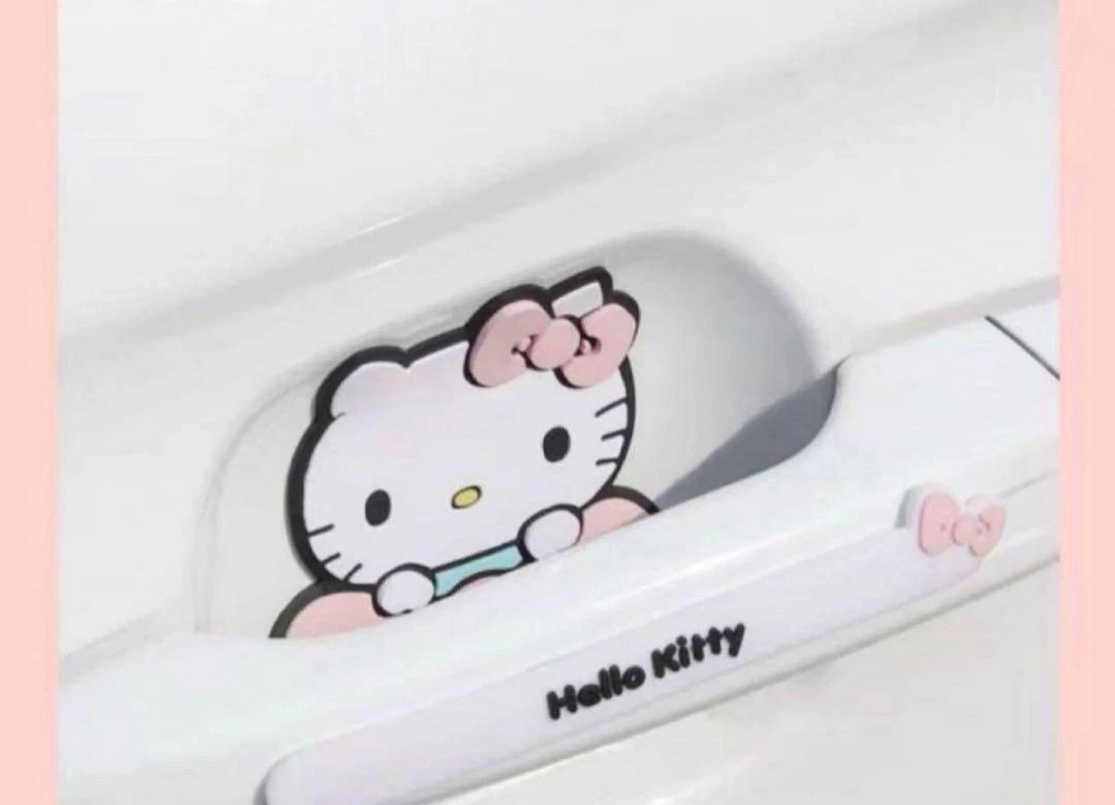 Hello Kitty [2] Door Handle Protector TPU Stickers Car Accessories Cute 2.5″x 3″