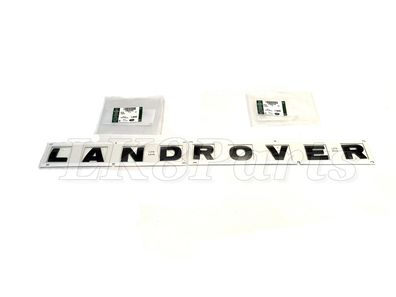 LR3 LR4 Front Hood Land Rover Name Plate Lettering in Gloss Black Finish Genuine