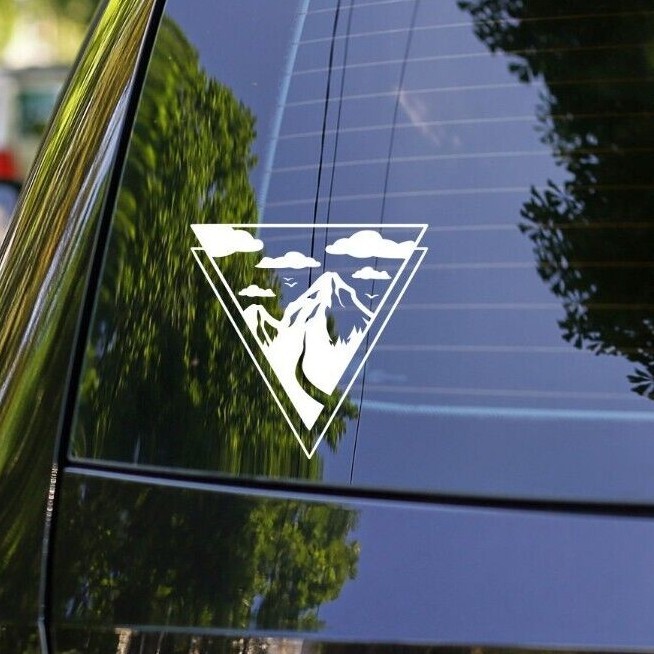 Mountain Range Scenic Landscape Offroad for Car Truck Window Laptop V1