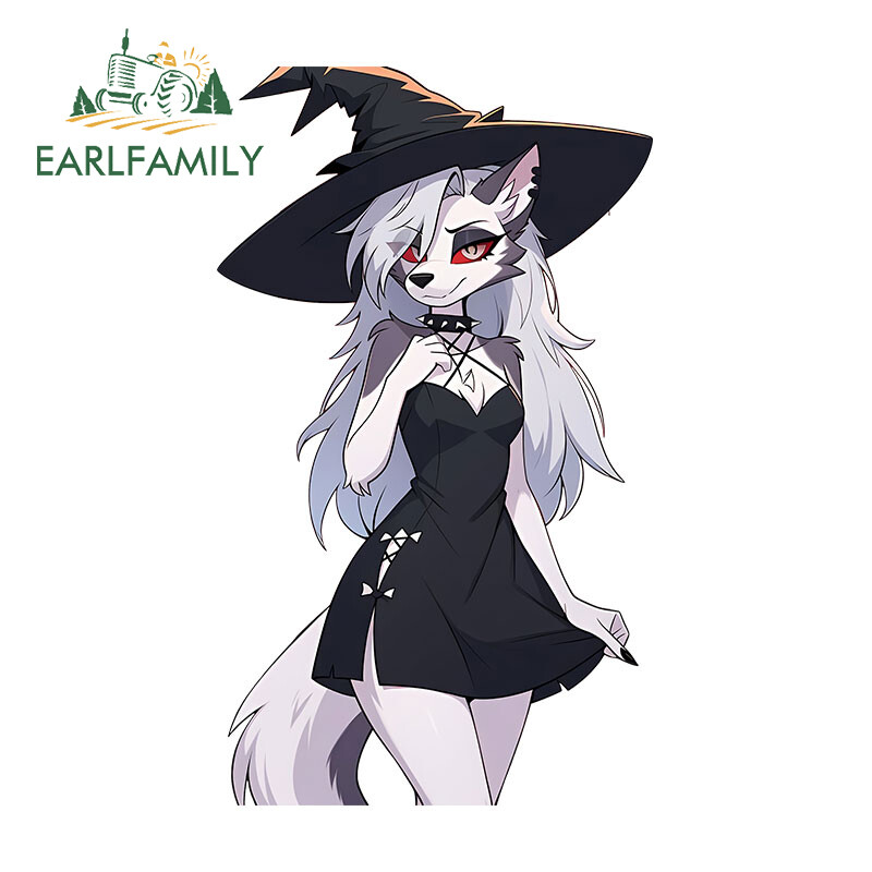 EARLFAMILY 5.1″ Waifu Furry Loona Helluva Boss Car Stickers Sunscreen SUV Decals
