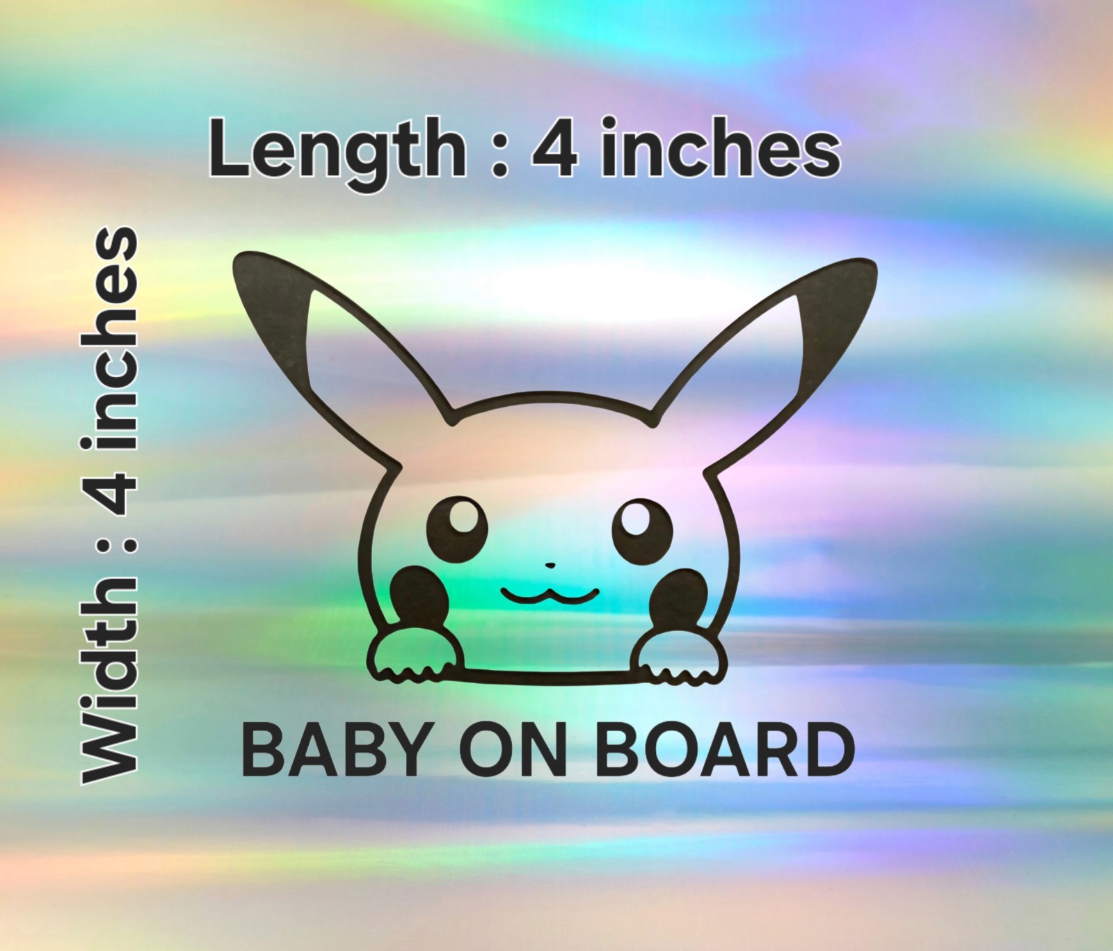 Baby on Board Car Vinyl Decal Sticker great for gifts and presents 4″ by 4″ inch