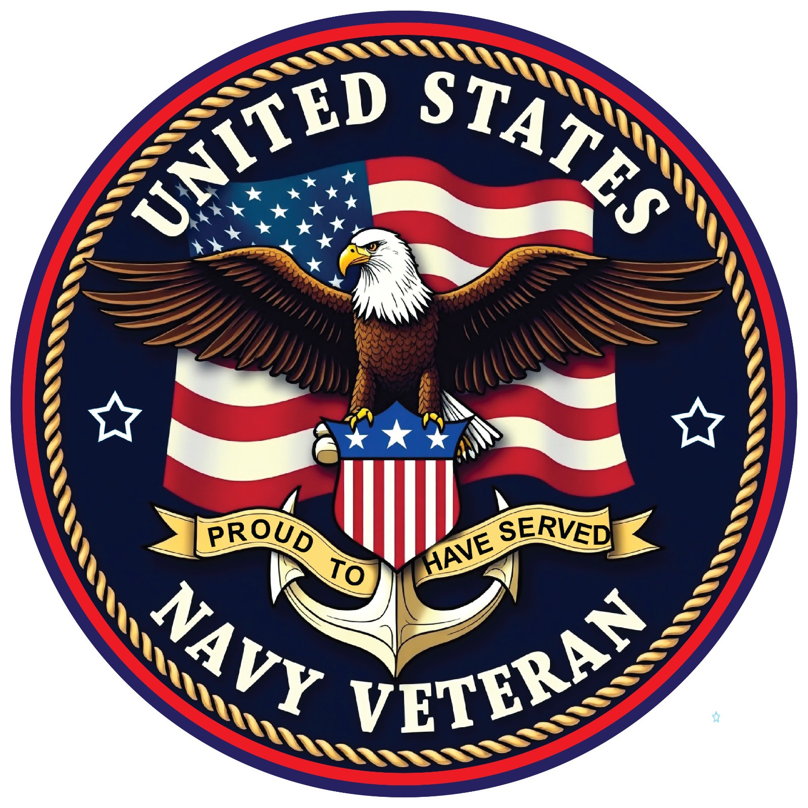 UNITED STATES NAVY VETERAN Decals – Stickers for Car, Laptop,