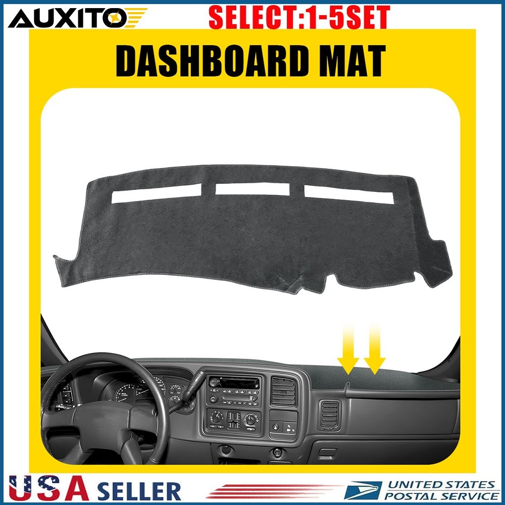 Gray Dash Mat for Chevrolet Avalanche 1500 2500 2001-06 Dashboard Cover Pad 1-5X