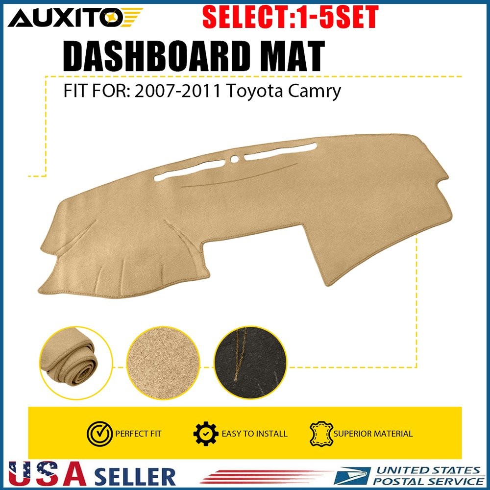 Fit 2007-11 Toyota Camry Beige Dashboard Cover Mat Dash Pad Perfect Fit LHD 1-5X