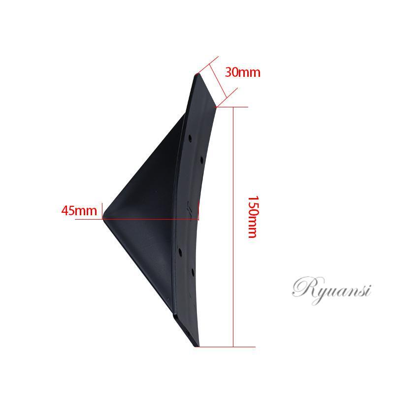 4x Car Rear Bumper Diffuser Shark Fin Curved Spoiler Lip Wing Splitter Universal