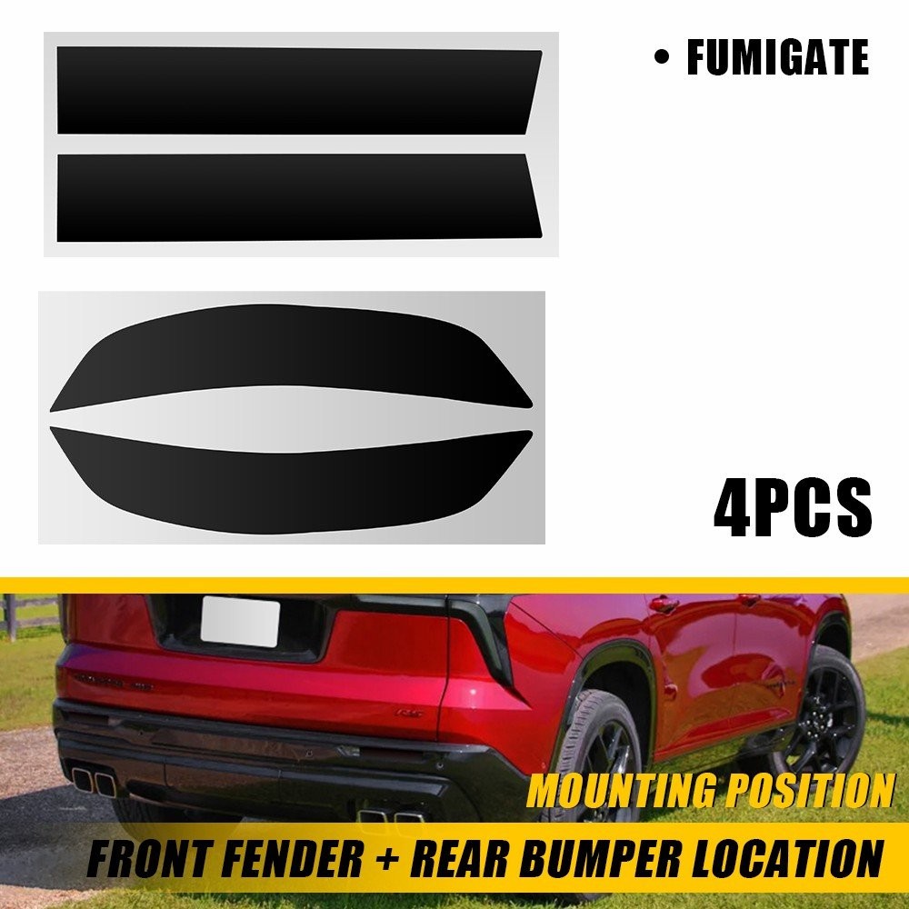 4X Front Rear Reflector Decals Precut Tint Overlay Vinyl For 2024 2025 Traverse