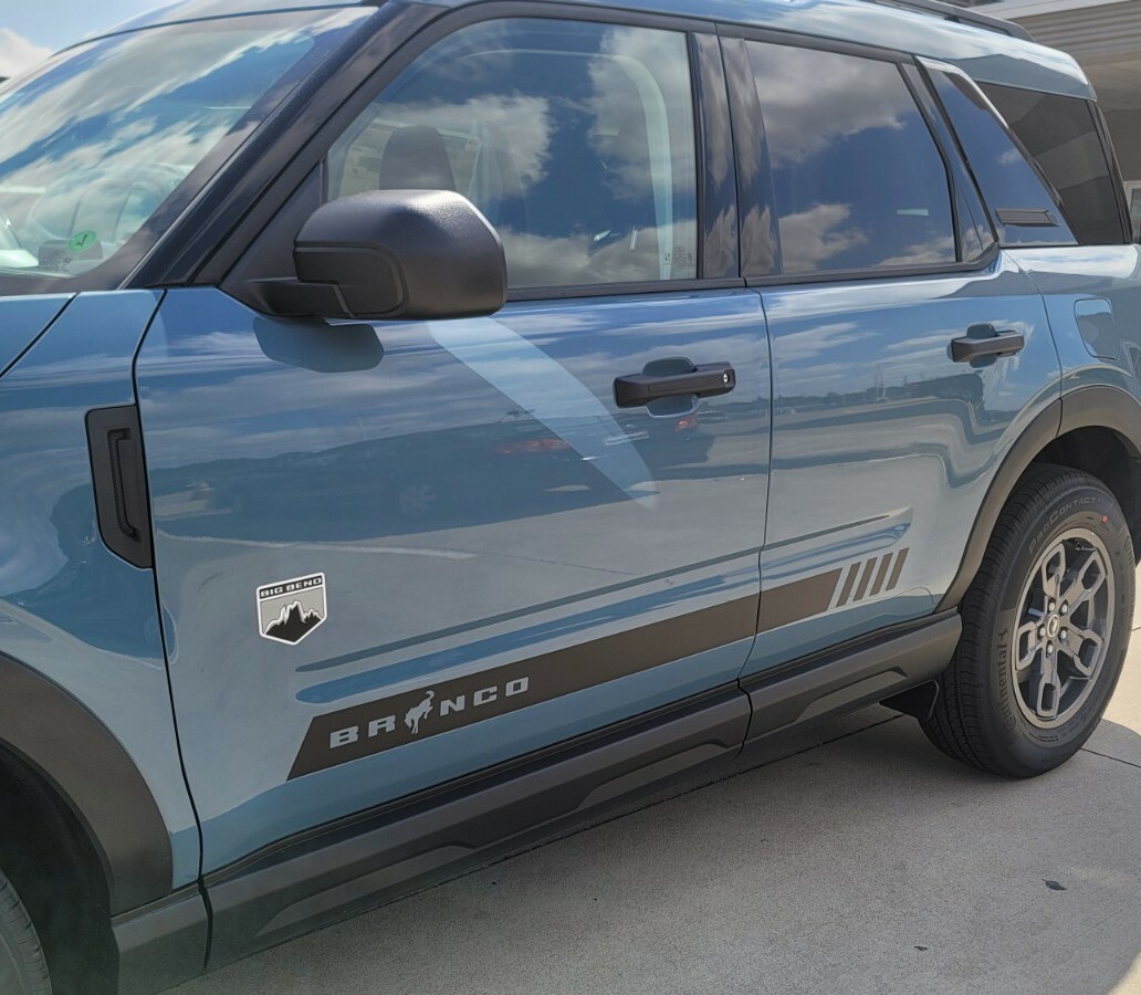 Rocker Door Graphics 2021 2022 2023 2024 FOR Ford Bronco Sport MATTE BLACK