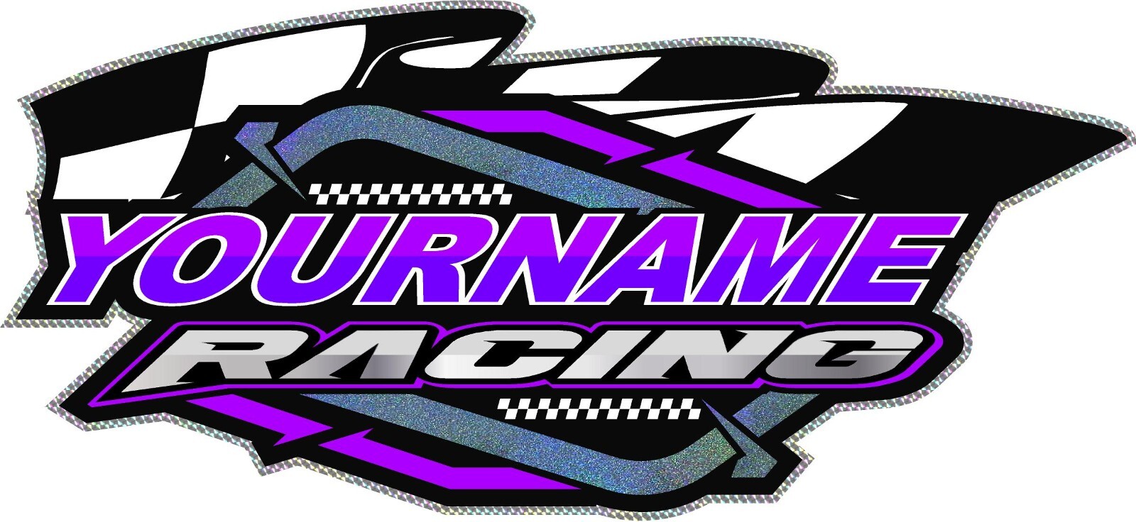 Custom Your Name Racing Decals Trailer Truck MX ATV Race Car Go Kart Sprint IMCA