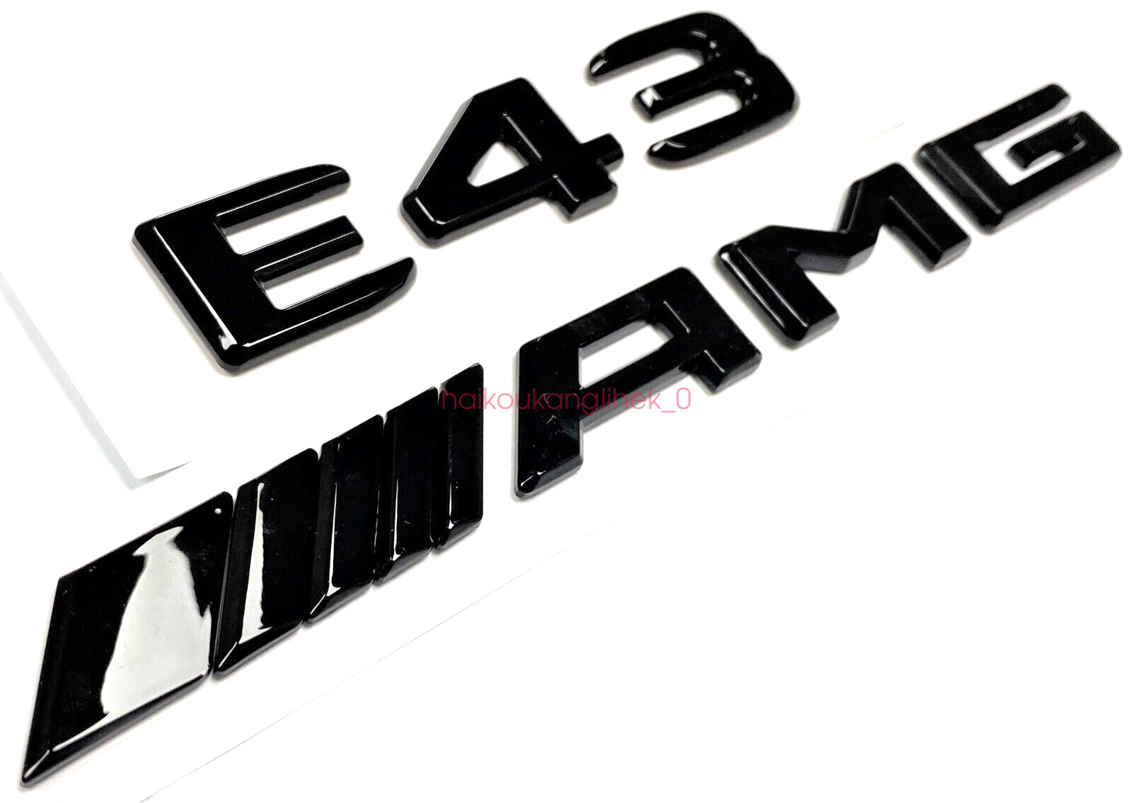 #2 E43 + AMG BLACK FIT REAR TRUNK EMBLEM BADGE NAMEPLATE DECAL NUMBERS