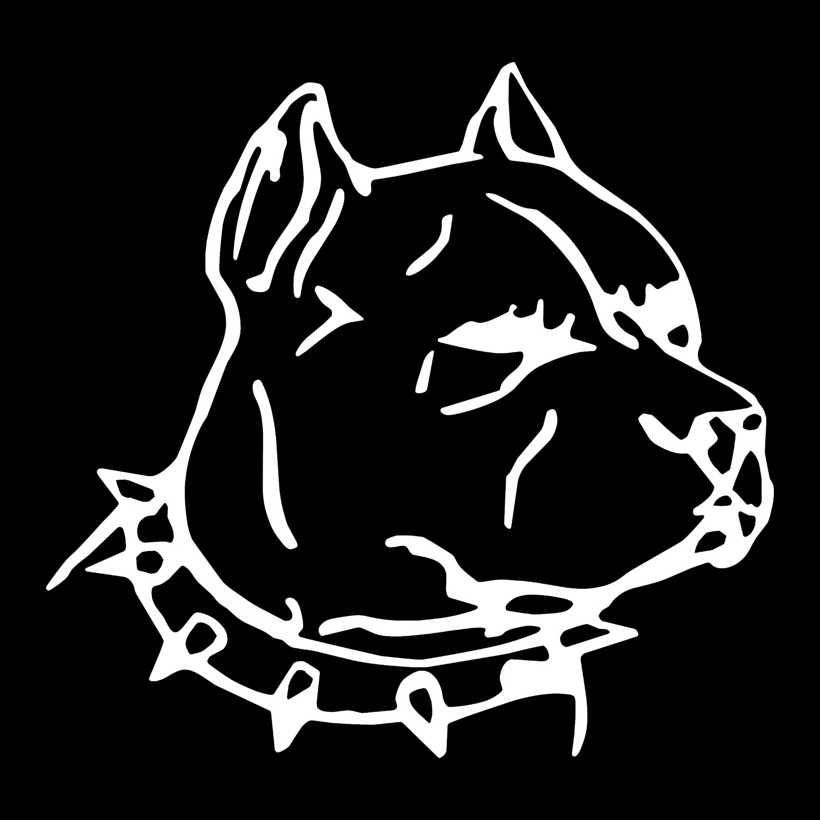 Pit Bull Dog Face Car Truck Window Wall Laptop Vinyl Decal Sticker.