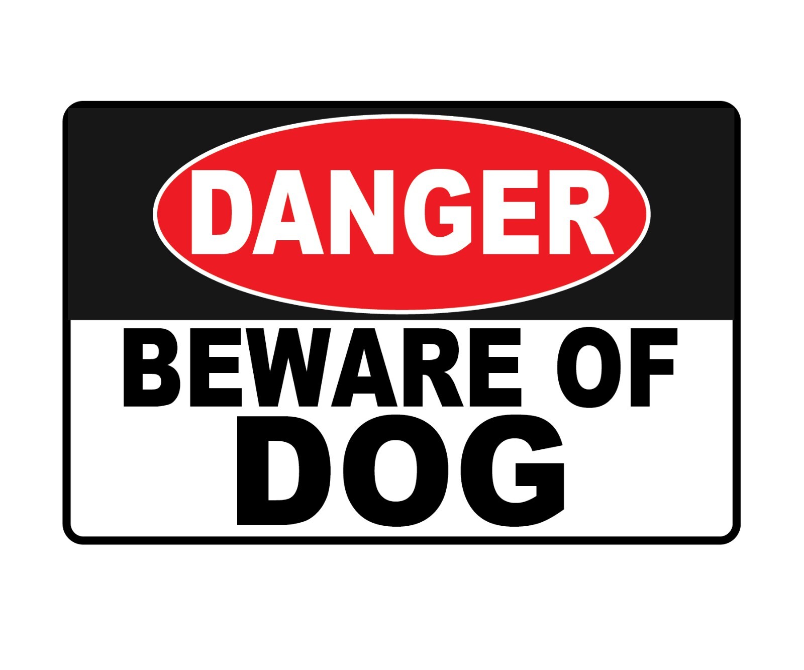 Warning Beware Of Dog Indoor Outdoor Vinyl Decal – Design 1 Home Security