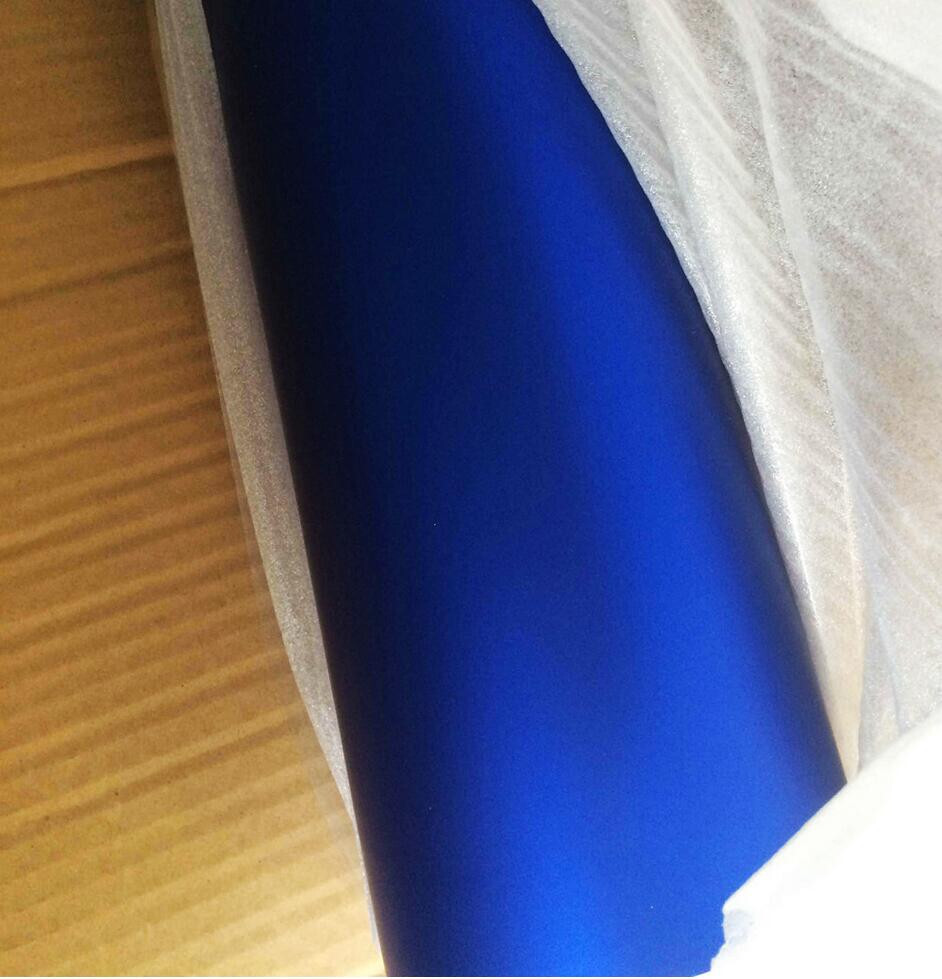 50FT x 5FT Entire Car Wrap Blue Metallic Matte Chrome Vinyl Film Sticker Decal