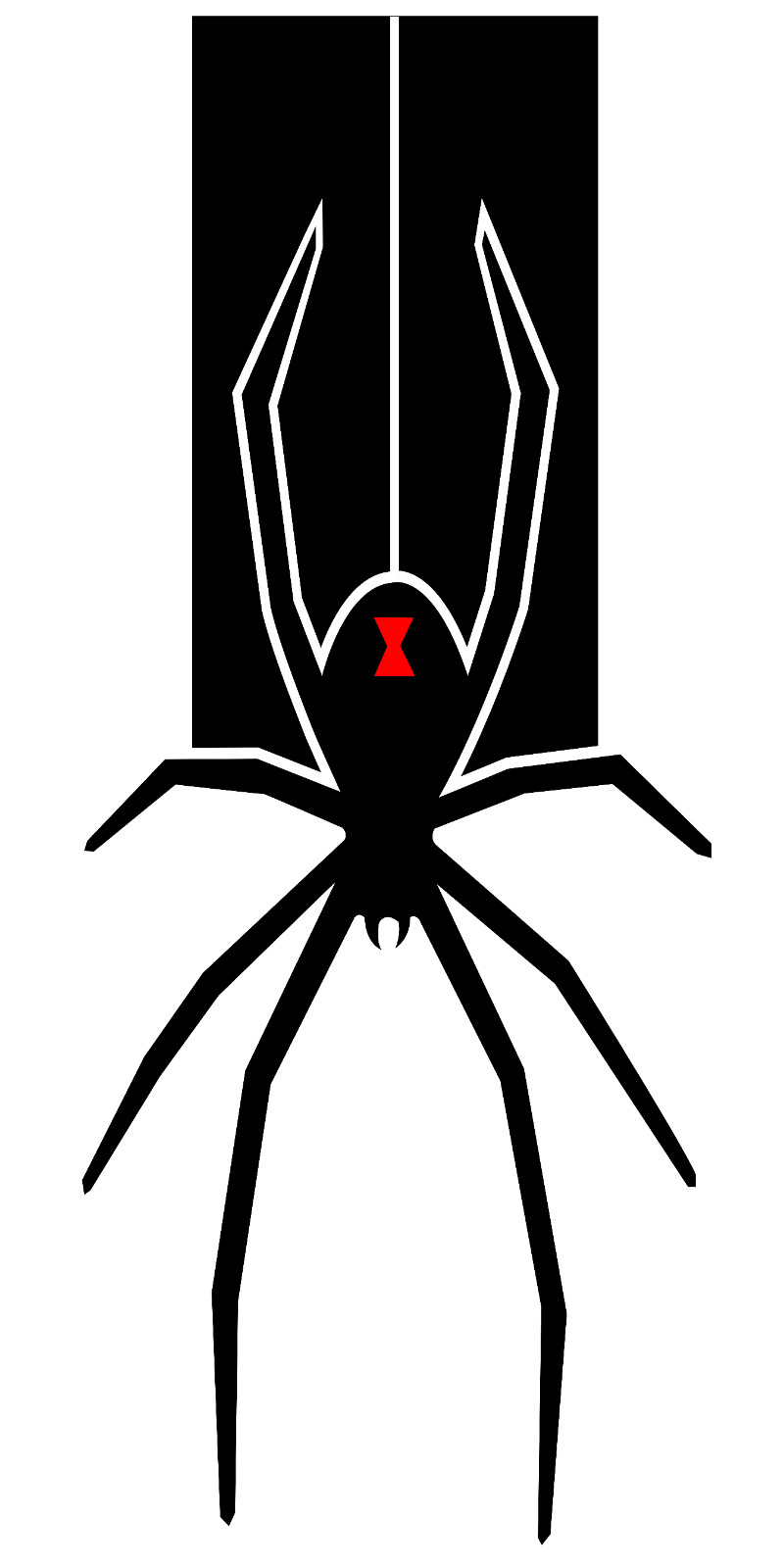 BLACK WIDOW DECAL SPIDER Race Stripe Hood Car Vinyl Sticker – ORACAL 651